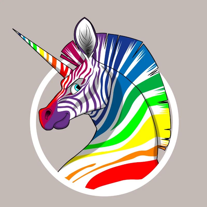 Regenbogen Einhorn Zebra