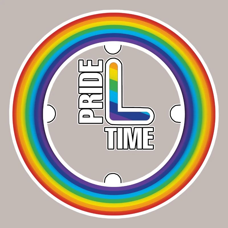 Rainbow Pride Ring Clock
