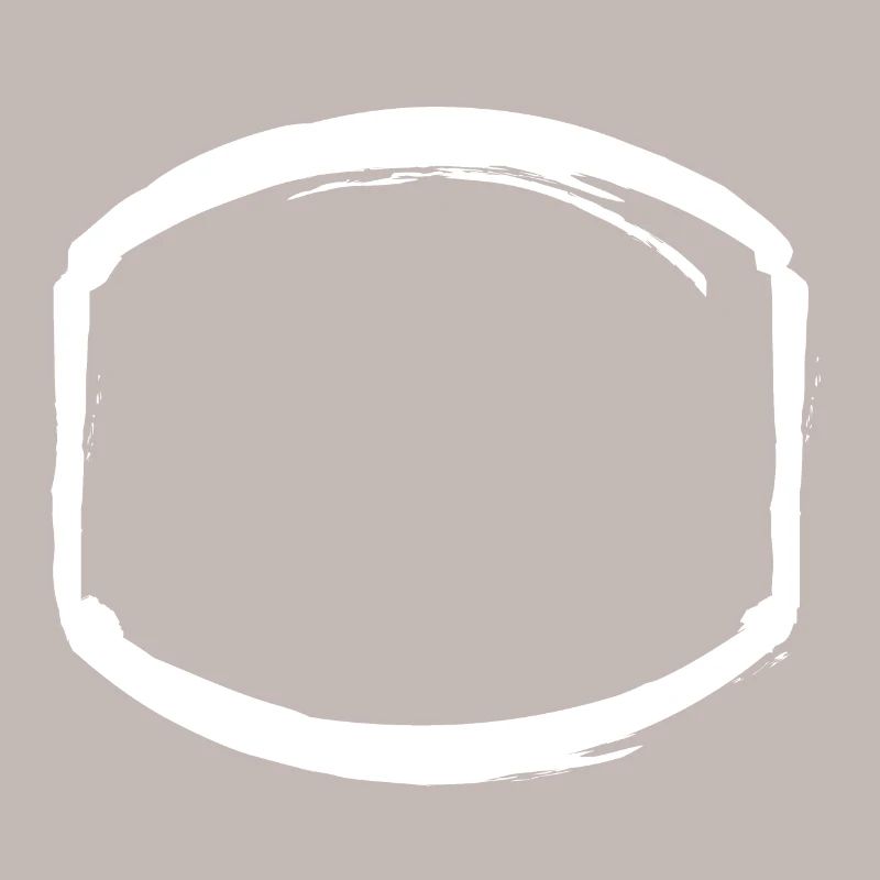 white oval frame