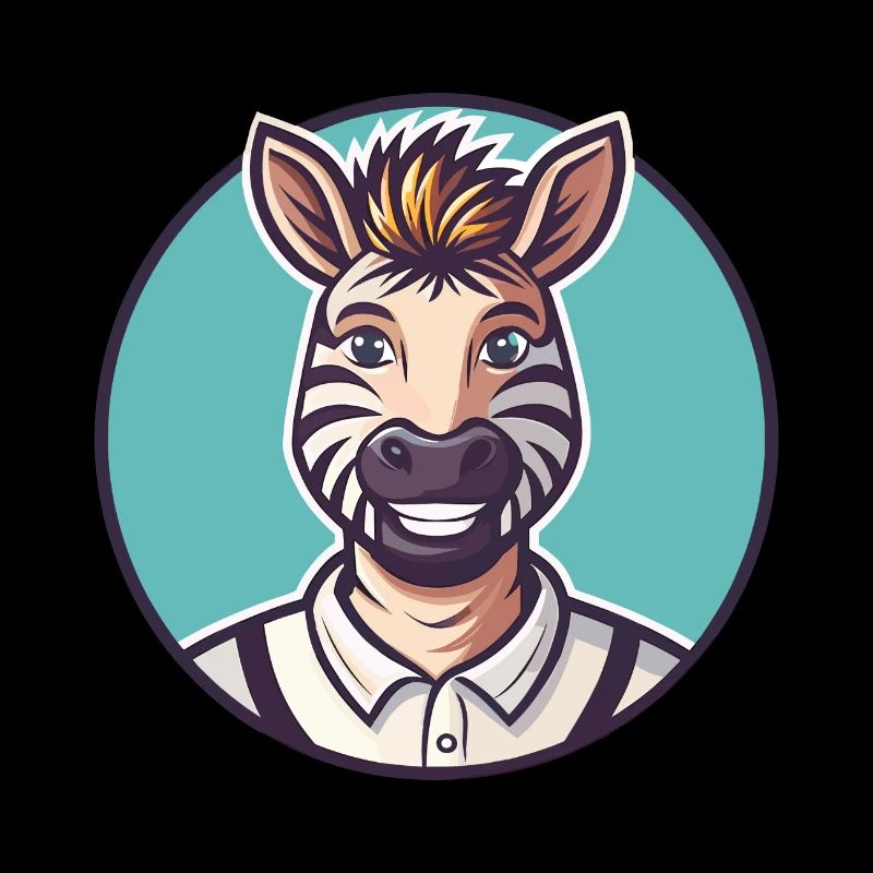 Zebra Kawaii Cartoon Figur Tier Haustier Gesicht
