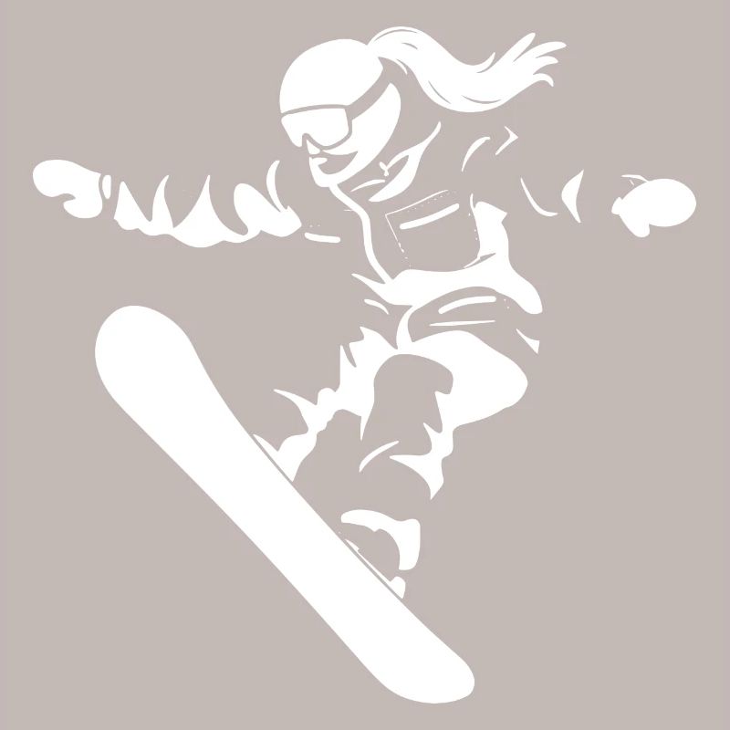 Dessin d’une snowboardeuse