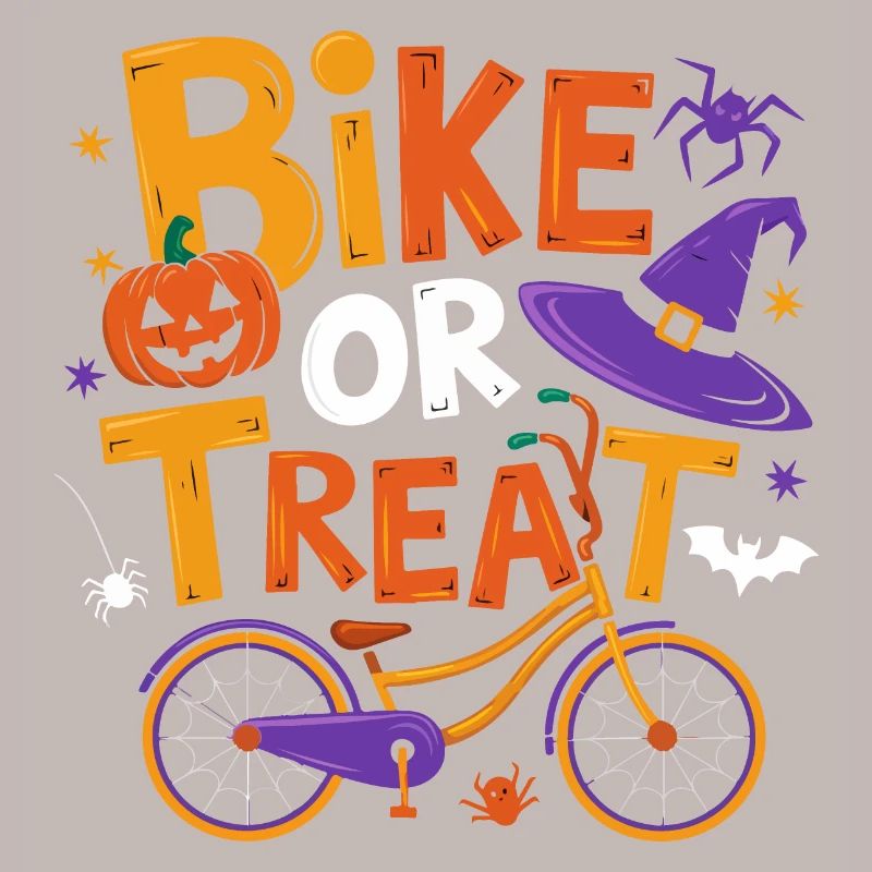 Halloween-Fahrrad oder Leckerli-Illustration