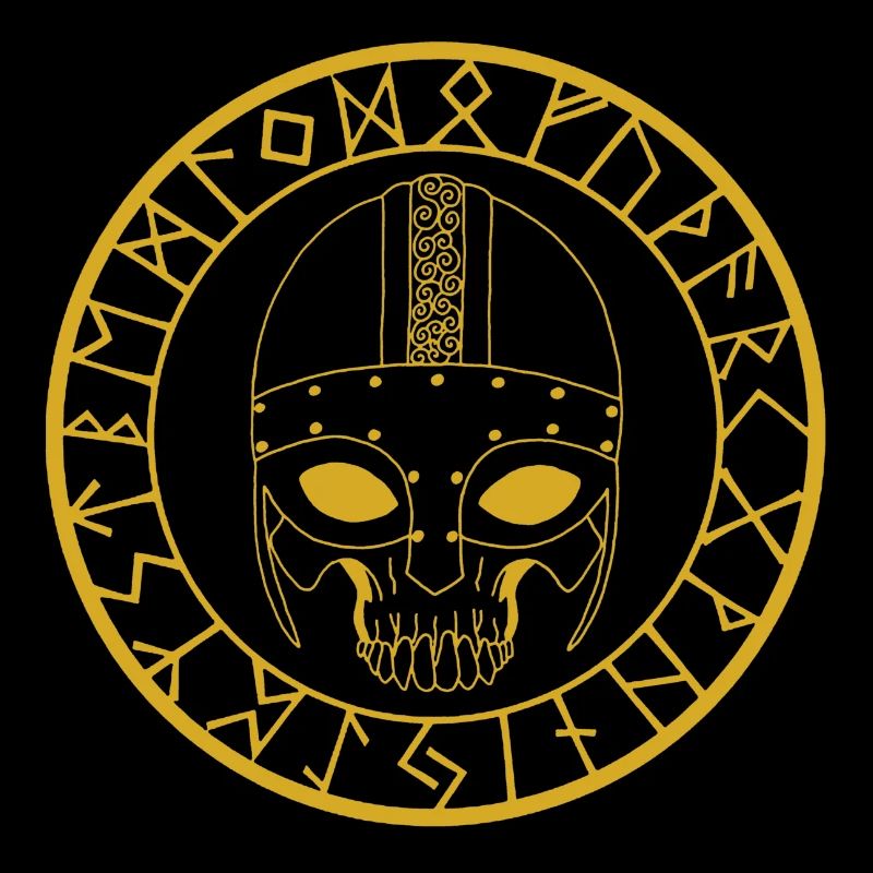 Wikinger Schädel (Gold)