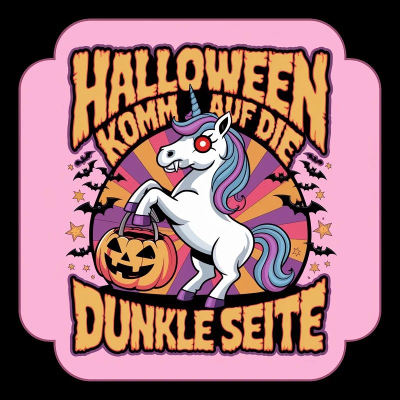 Licorne effrayante d’Halloween - Venez du côté obscur