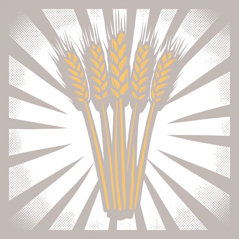5 Wheat Ears Highlight Gold