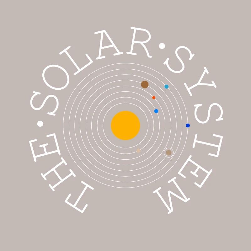 The Solar System (white)