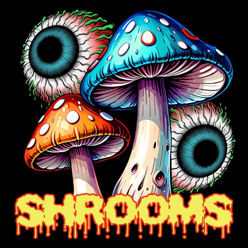 Champignons Psychédéliques Illusion Oeil Art