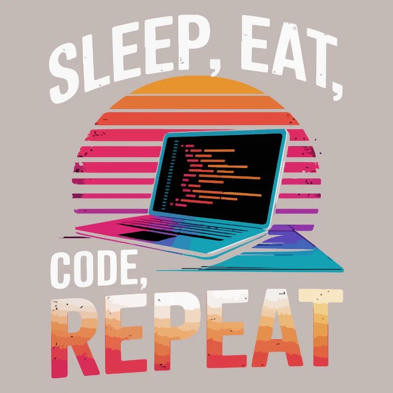 Schlaf Essen Code Wiederholen Geschenk Programmierer Entwickler
