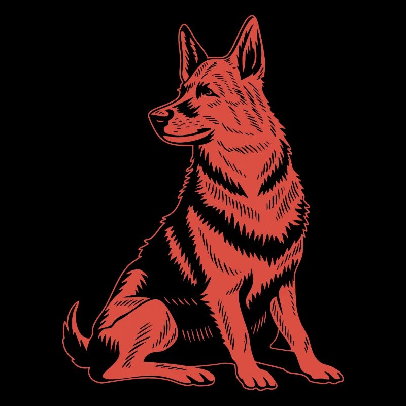 Loyal German Shepherd – Classic Dog Graphic