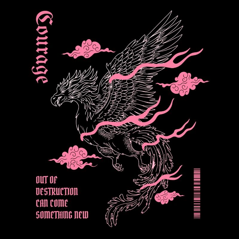 Courage – Phoenix Wiedergeburt Design