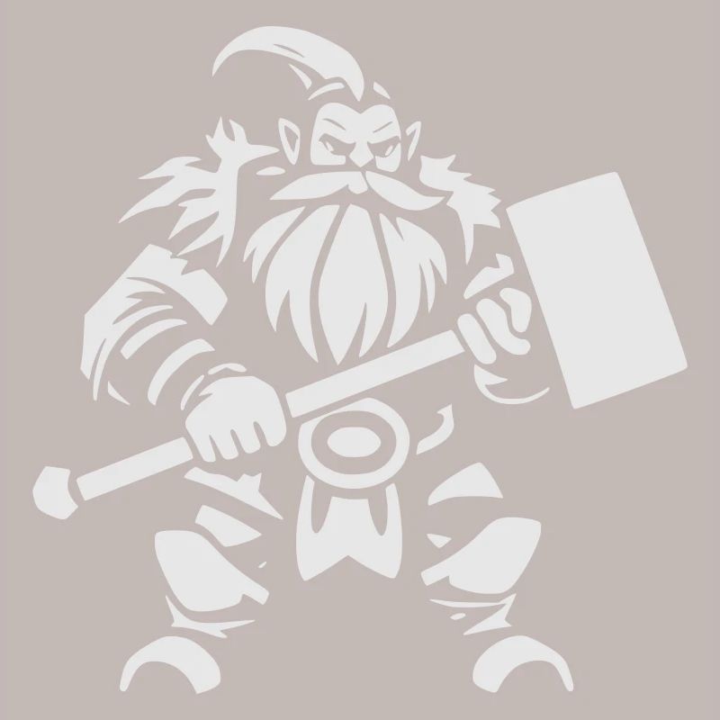 Dwarf Warrior With War Hammer