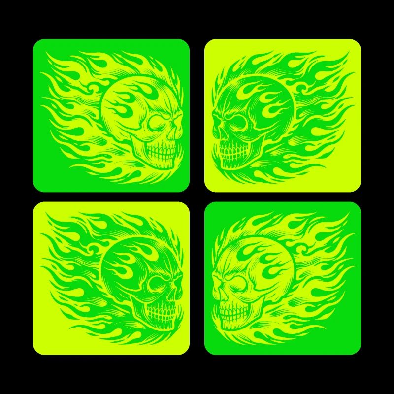 Flammender Totenkopf – Biker & Rocker Style