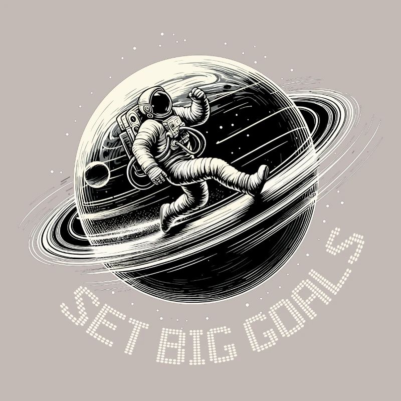 Astronaute Planète Grands Objectifs Orbite Jogging Cadeau