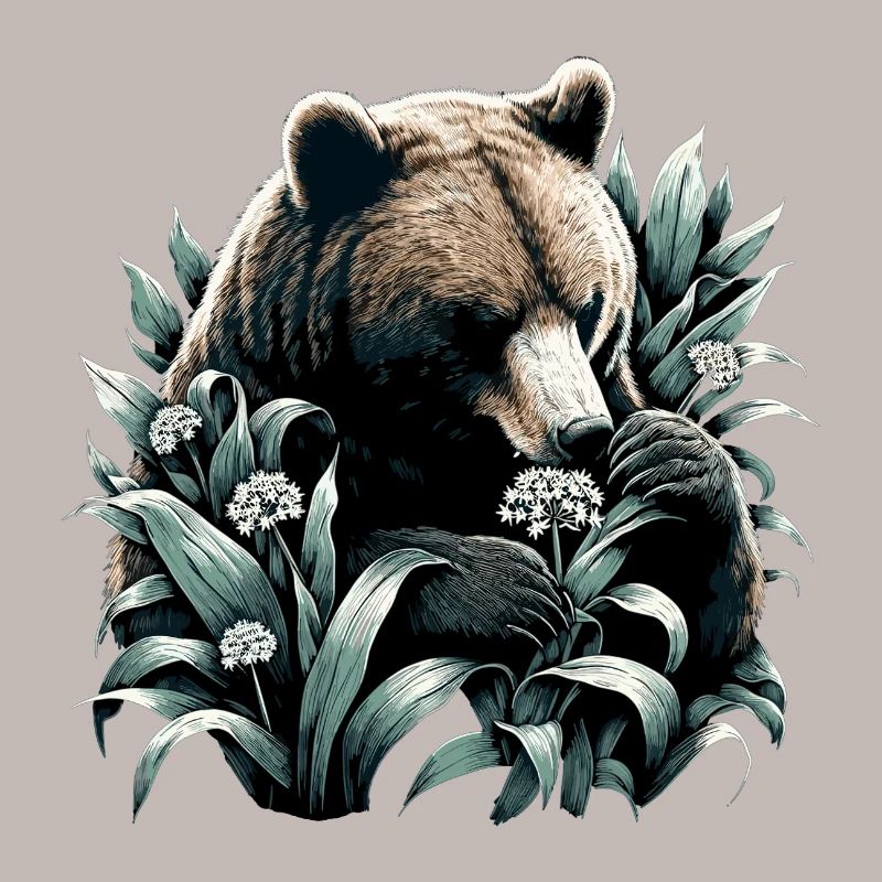 Bear Eats Wild Garlic Gift