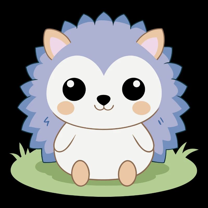 Bébé hérisson assis dans le jardin