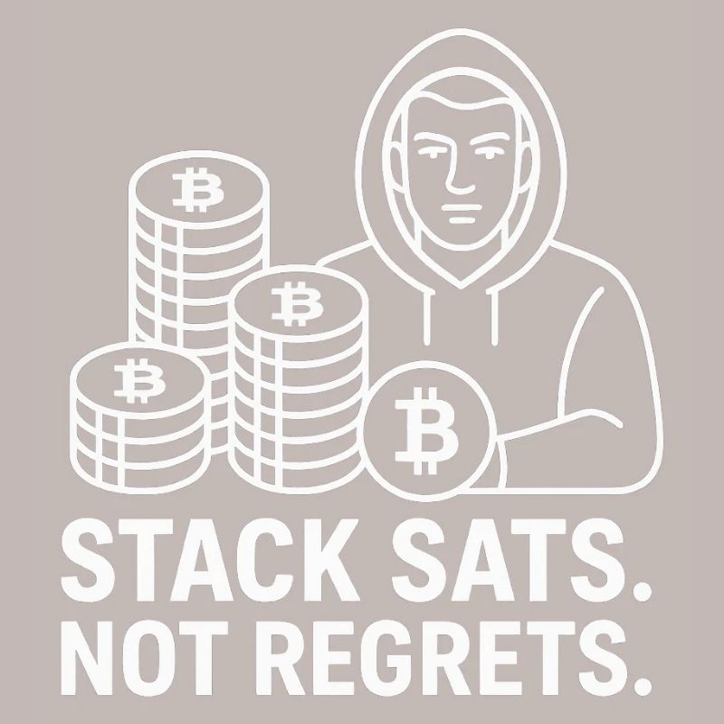 Conception de sweat à capuche Bitcoin – Stack Sats. Pas de regrets.