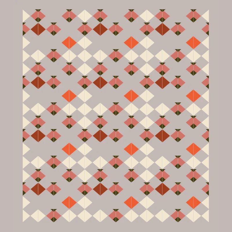 Geometric Diamond Quilt Pattern