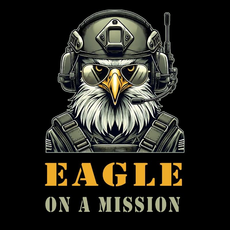 Military Eagle on Mission