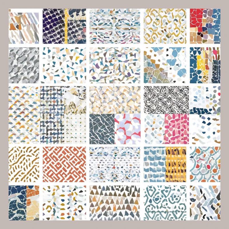 Abstract Mosaic Pattern Art Collection
