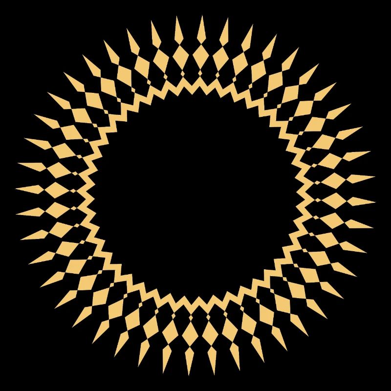 Strahlender Sonnenrahmen geometrisch