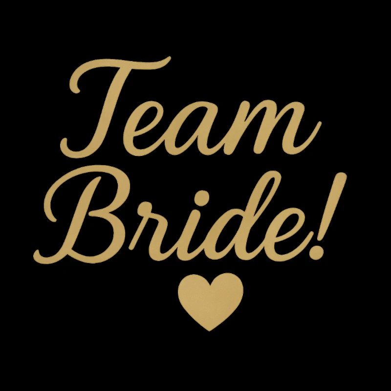 Team Bride Gold Script Design. Hochzeit