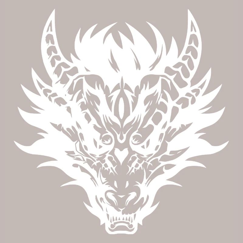 Conception complexe de masque de dragon tribal