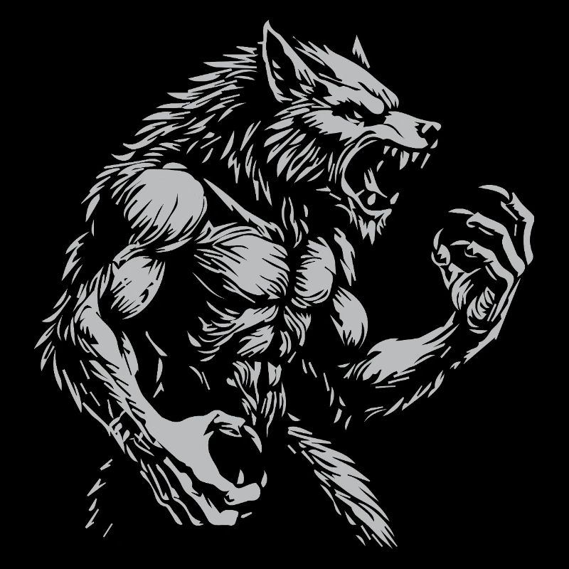 Grimmiger Warewolf Illustration