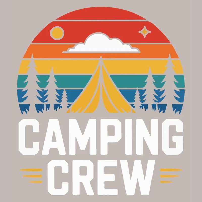 Sunset Camping Tent Équipe de camping