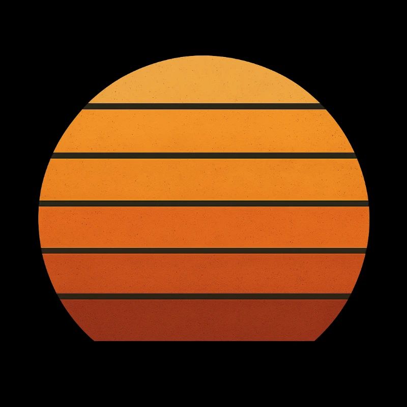 Abstract Sunset Silhouette