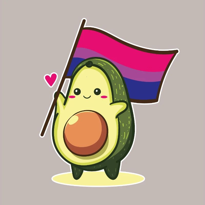 Avocado Bisexual Flagge Bi Pride LGBT Queer CSD