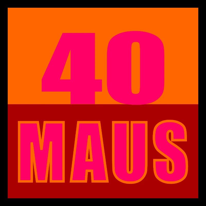 Vierzigjährige Maus 40. Geburtstag