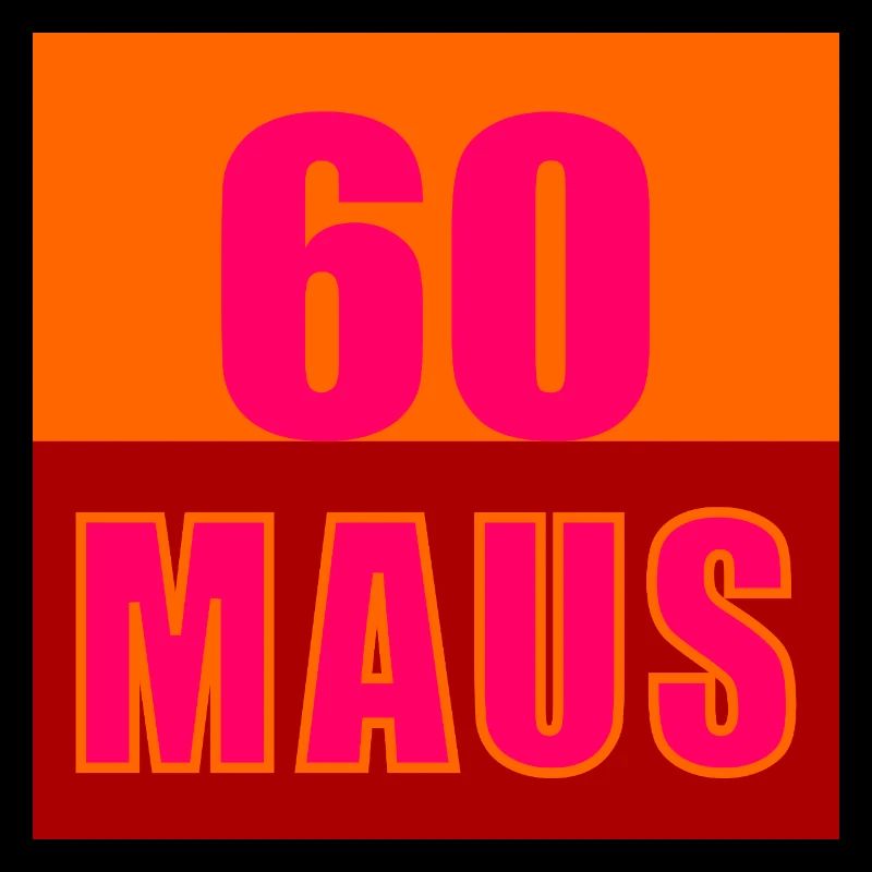 Sechzigjährige Maus 60. Geburtstag