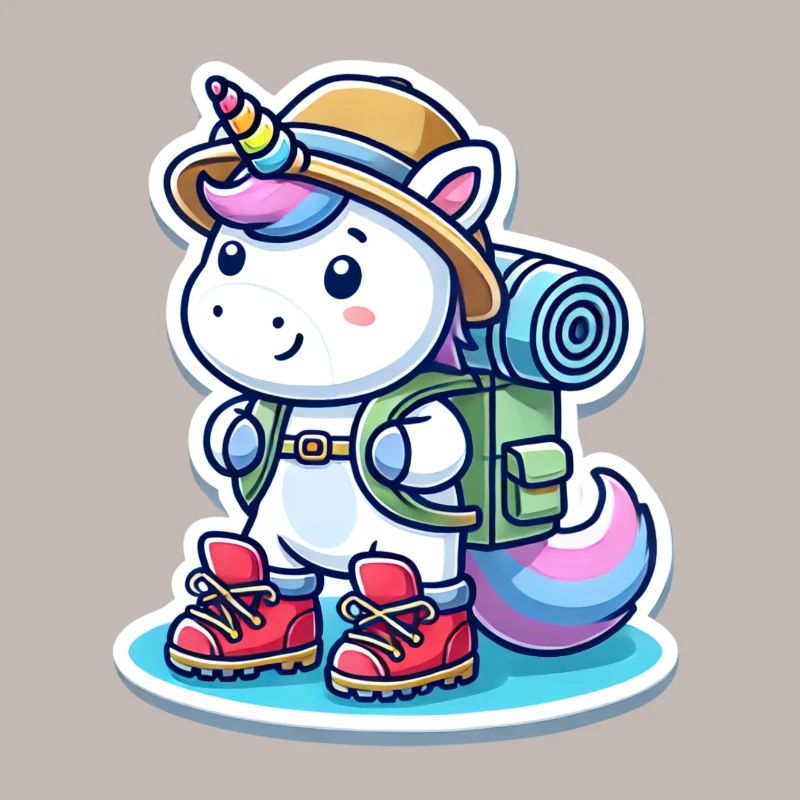 Abenteuer Einhorn mit Rucksack & Wanderschuhen