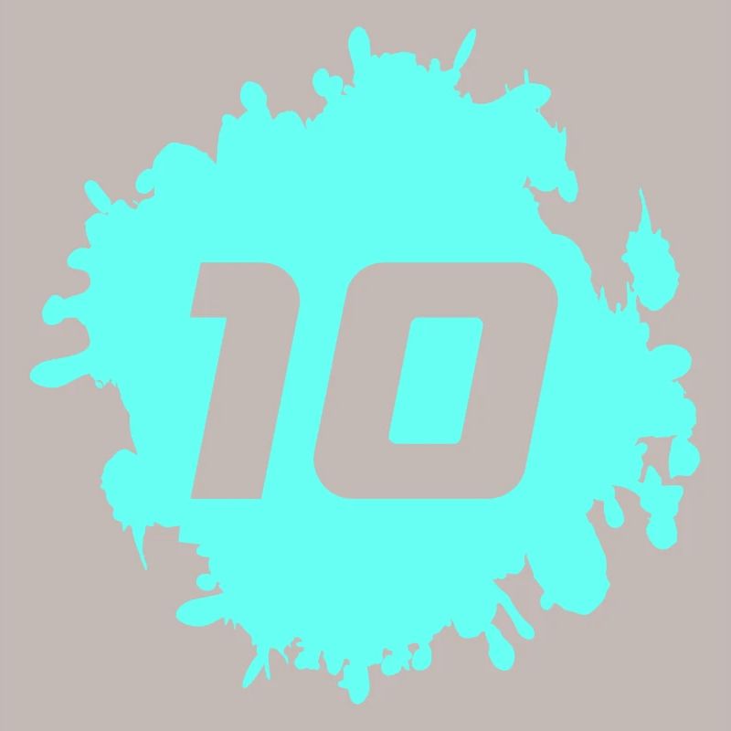 Neon 10 splash design