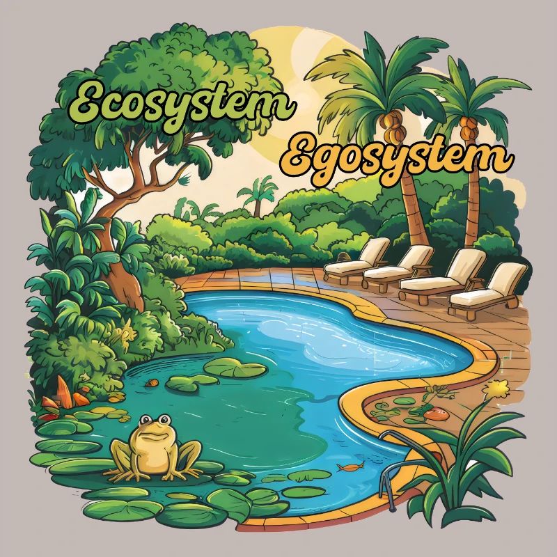 Ecosystem vs Egosystem Design Humor Environment