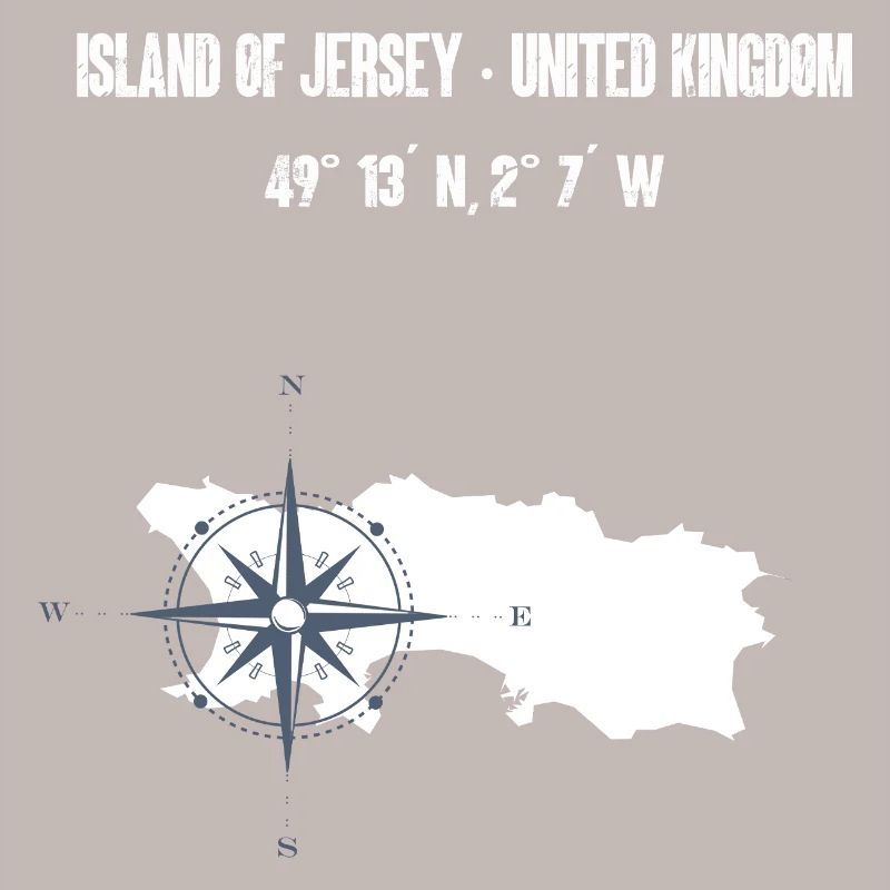 Jersey Island Map Coordinates Compass