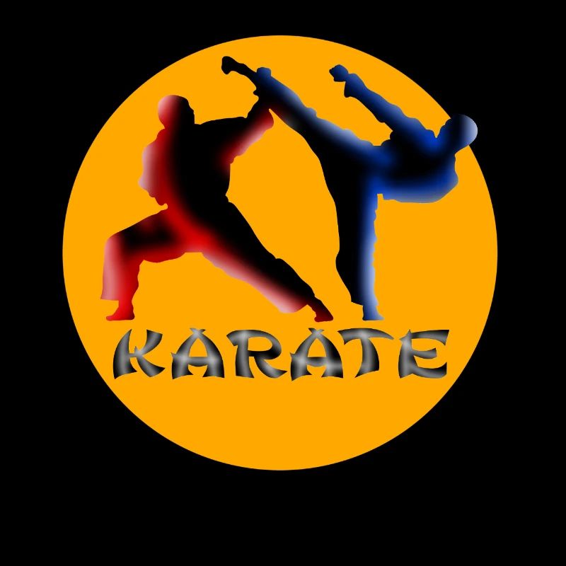 Kampfkunst Dynamik Karate Silhouette