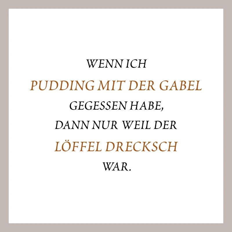 Pudding mit der Gabel