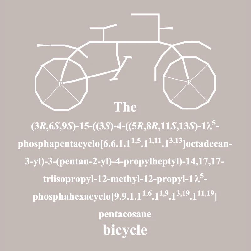 Molécule de vélo - IUPAC Joke - Humour nerd