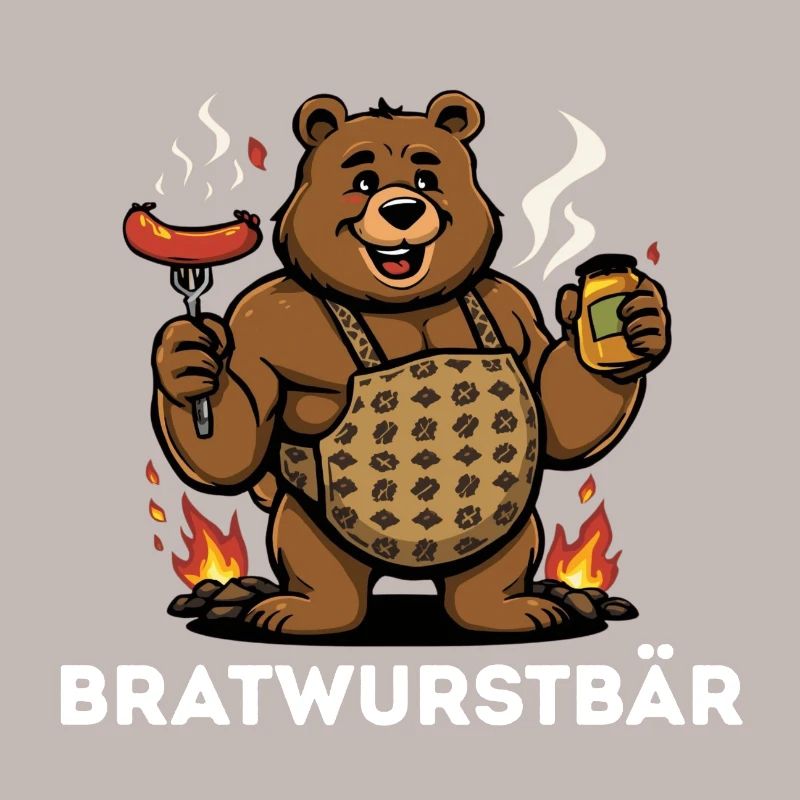 Bratwurst Bear Barbecue Gift Gift Idea