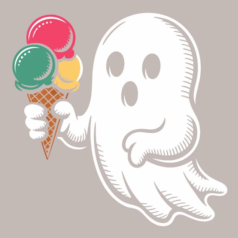 Geist mit Eiscreme Popart