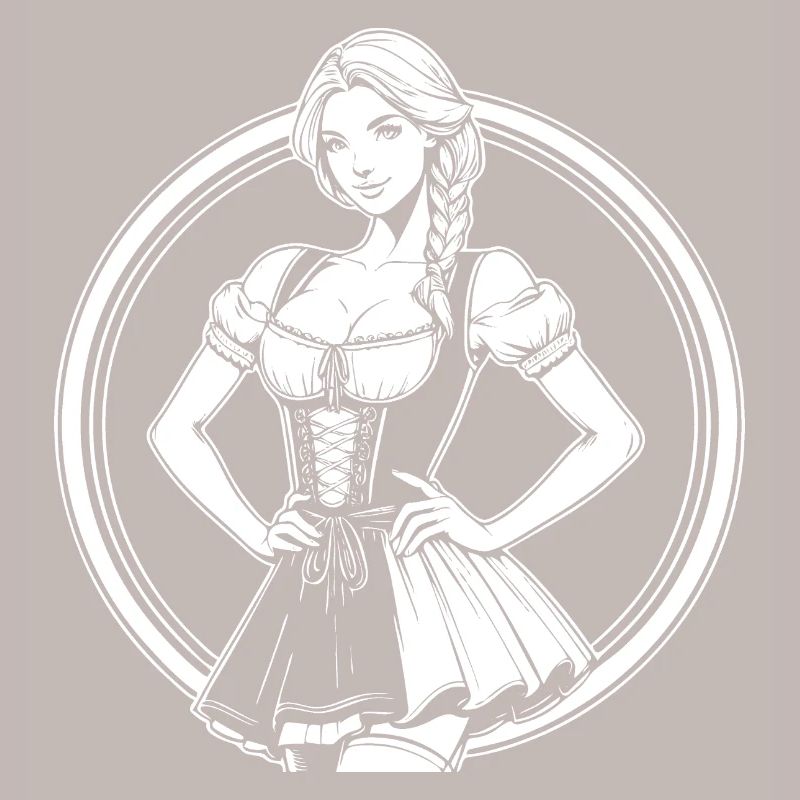 Conception de bande dessinée Dirndl cool