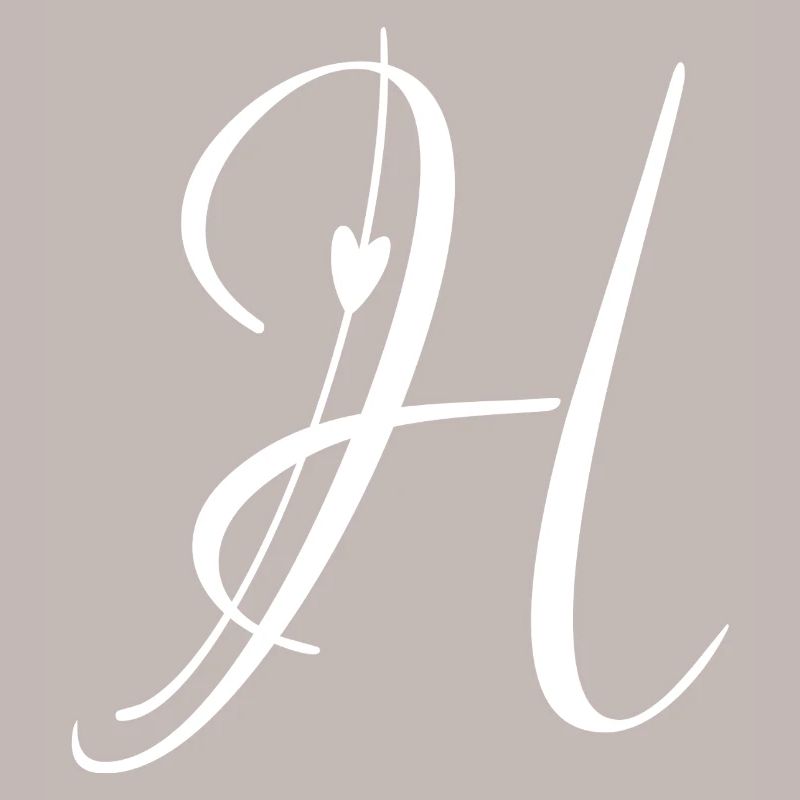 Buchstabe H Initiale Alphabet Monogramm Taschenfläche