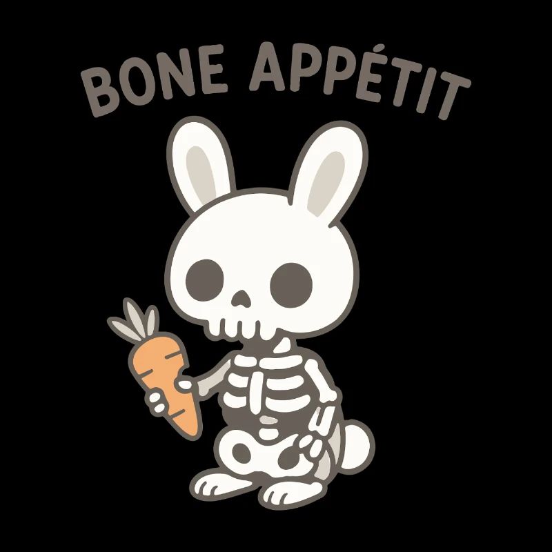 Knochen Appetit Skelett Hase