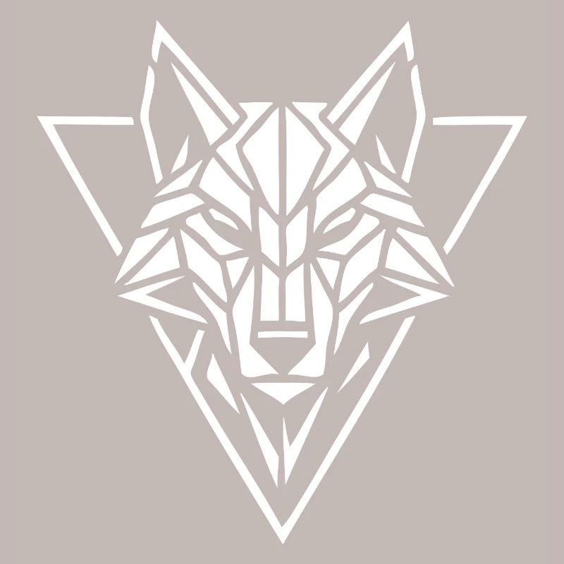 Geometrischer Wolf Kopf
