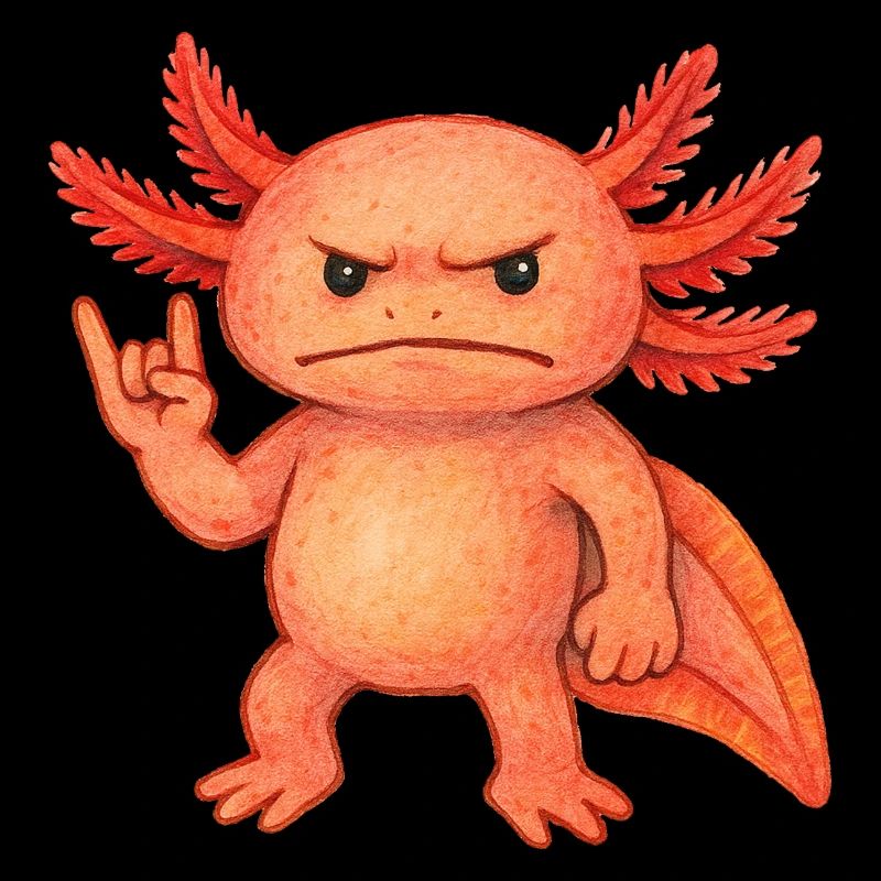 Crimson Ember Axolotl 