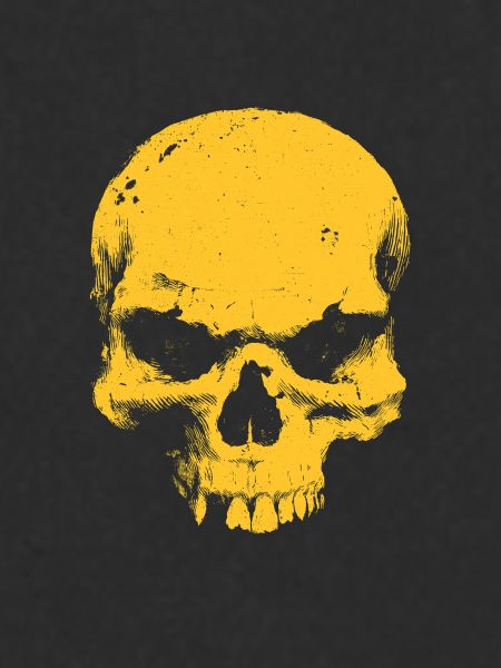 Yellow Skull Contrast