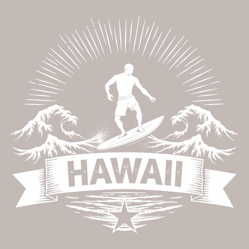 Hawaii Surfer Surfer sur Pacific Wave