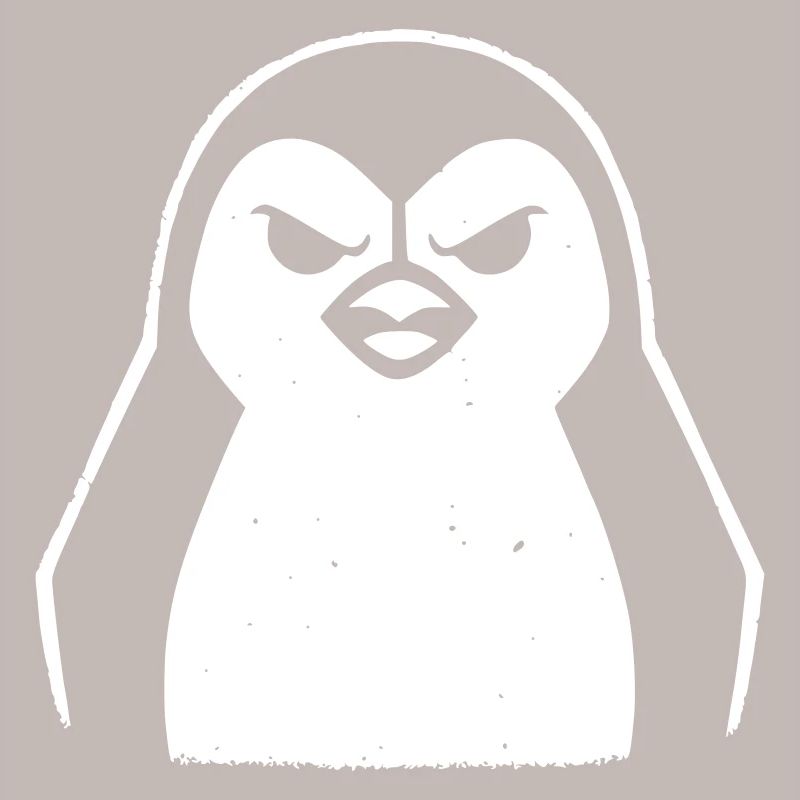 pinguin stencil grunge minimalistisch-vector Linux