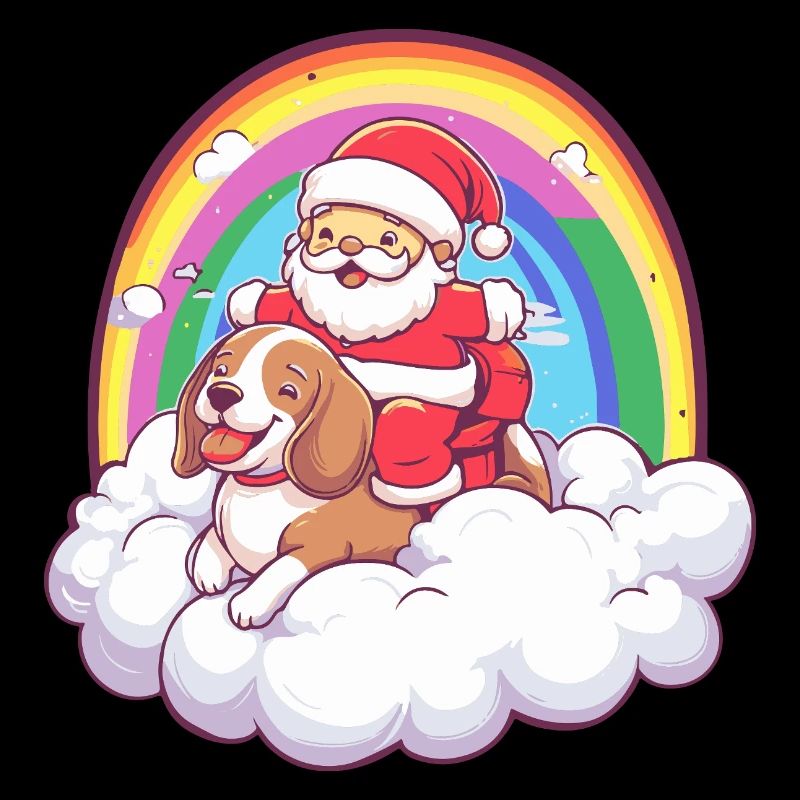 Beagle Hund Weihnachtsmann Weihnachten